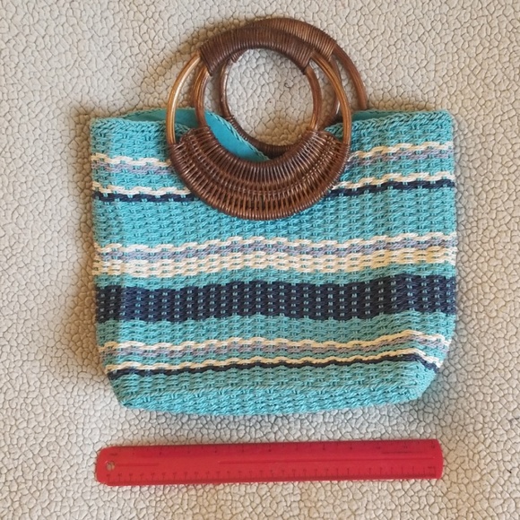 Cute straw woven Trotters purse bag tote - Picture 2 of 4